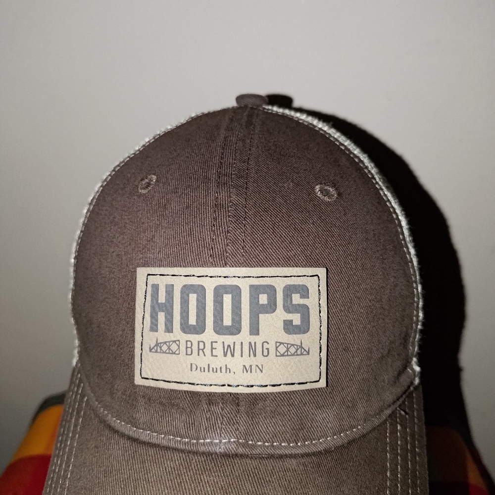 Hoops Brewing Duluth Mn Leather Patch Snapback Ca… - image 3